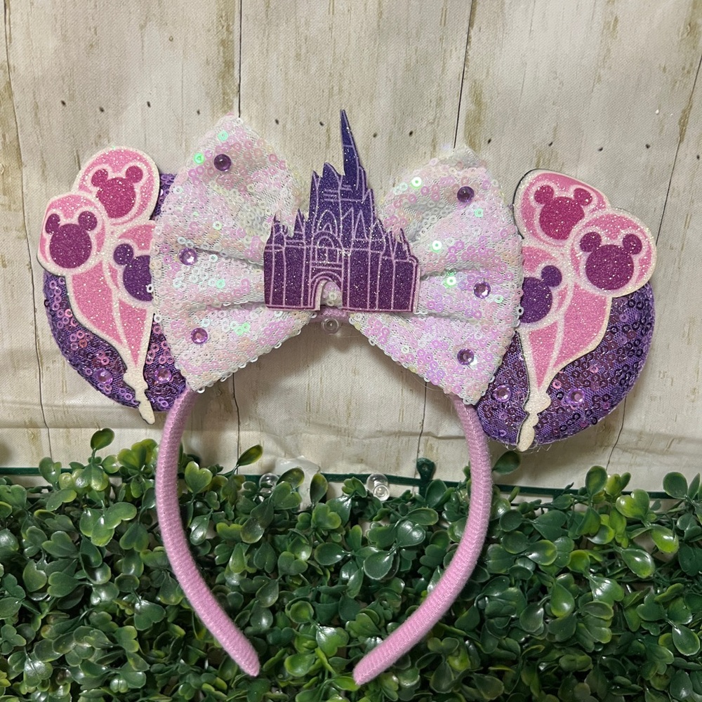 Purple and Pink Sequin Castle Headband